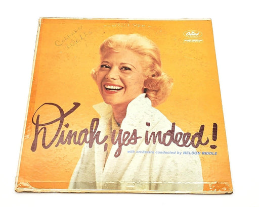 Dinah Shore Dinah, Yes Indeed! 33 RPM LP Record Capitol Records 1959 T-1247 1