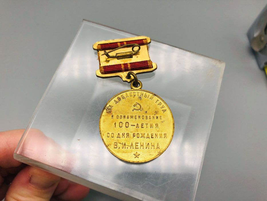 Russian Jubilee Medal Award Commemoration Of 100th Anniversary Lenin Original 4