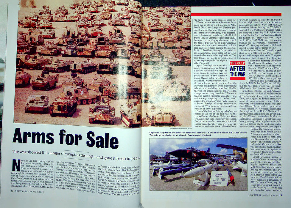 Newsweek Magazine April 8 1991 Military Industrial Complex Iraq War Exploitation