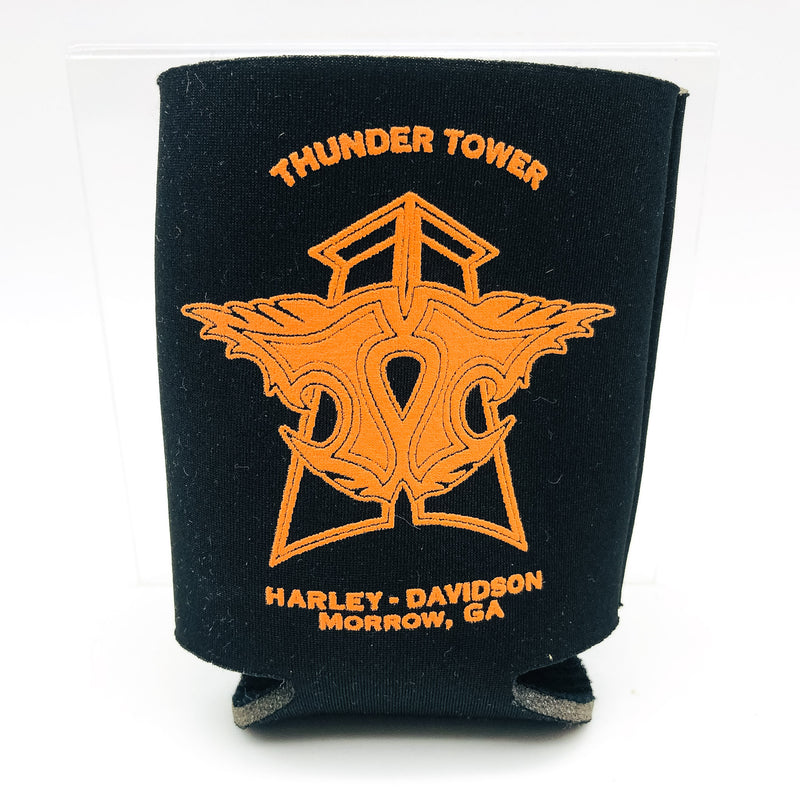 Vintage Beer Koozie Coozie Harley Davidson Motorcycles Thunder Tower Morrow GA