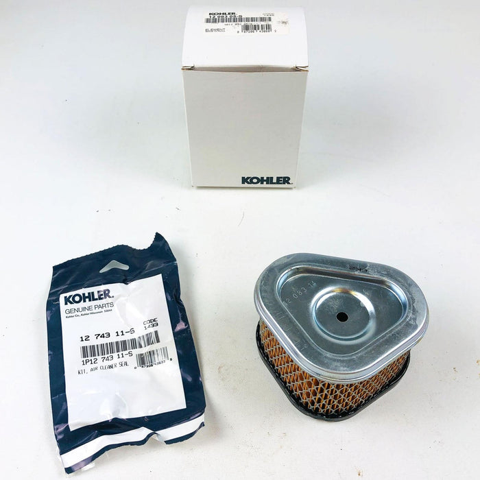 Kohler 12 083 05-S Air Filter Element Pre Cleaner Seal Kit 12 743 11-S New NOS