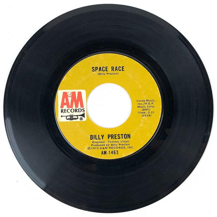 Billy Preston 45 7" Record Space Race / We're Gonna Make It A&M 1972 3