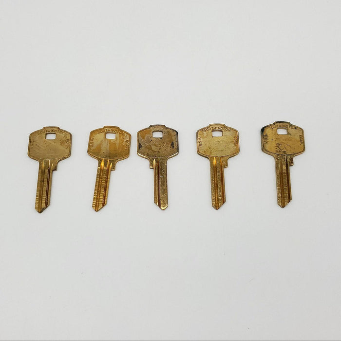 5x Ilco 80 Loricentric Key Blanks Brass 5 Pin NOS