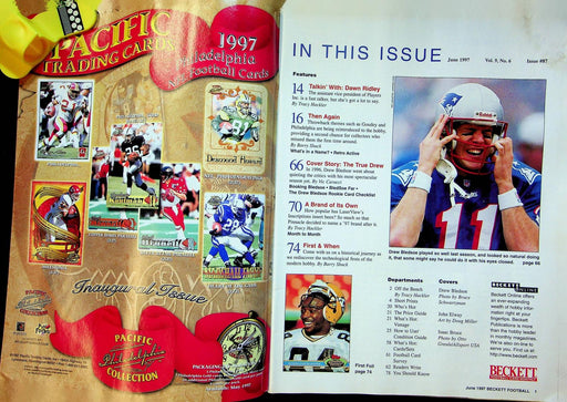 Beckett Football Magazine Jun 1997 # 87 Drew Bledsoe Barry Sanders Isaac Bruce 1 2