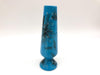 Vintage Ceramic Bud Vase Baby Blue Crackle Glaze Hand Made Signed Fritz 1980 7
