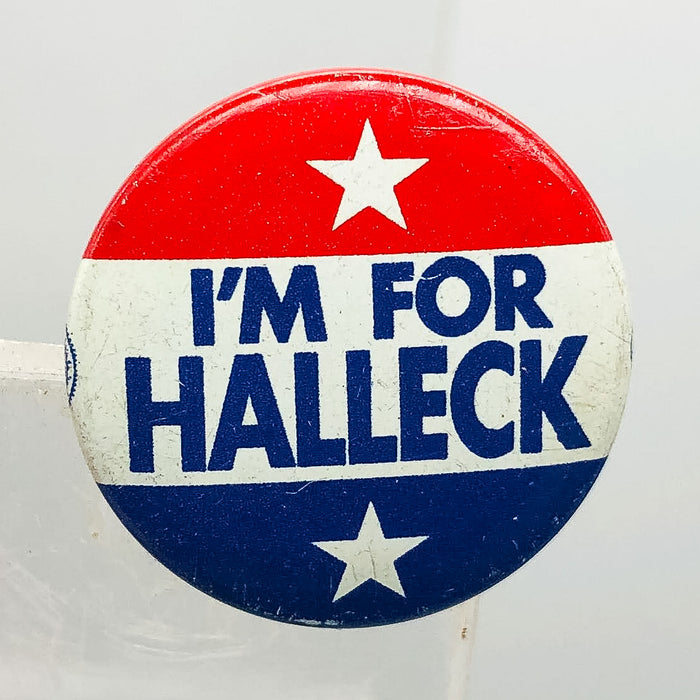 I'm For Halleck Button Pinback .75" Charles Republican Politics Campaign Indiana