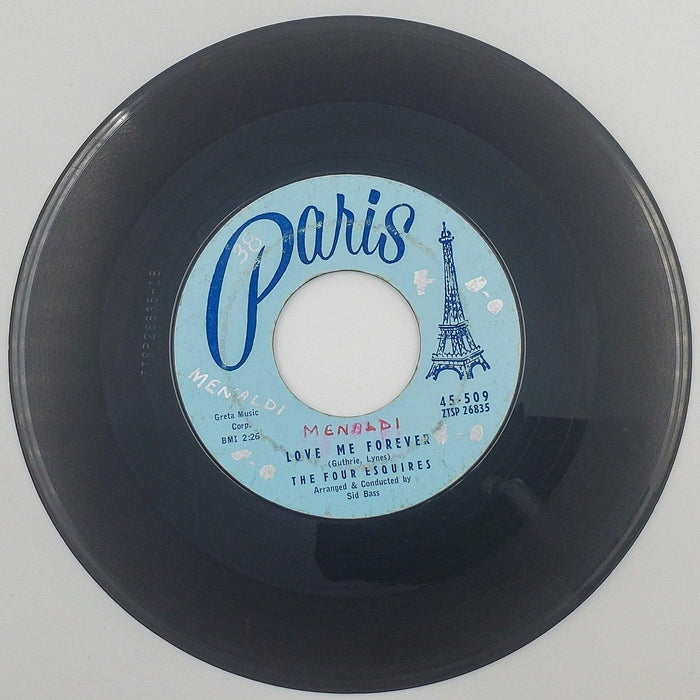 The Four Esquires Love Me Forever 45 RPM Single Record Paris 1957 1