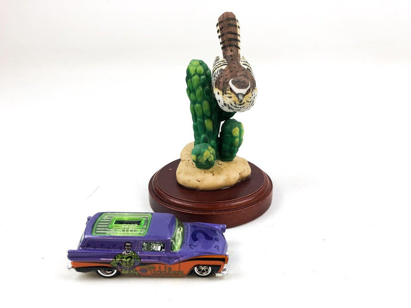 Vintage Thrush Bird Statue Figurine Ceramic Wood Base The Good Company 1989 10