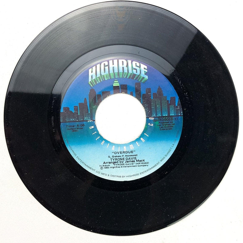 Tyrone Davis 45 RPM 7" Record Are You Serious / Overdue Highrise SHR2005 2