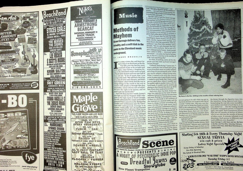 Cleveland Scene Magazine February 2002 No 6 Scam Carnage Underground Music Ohio 3