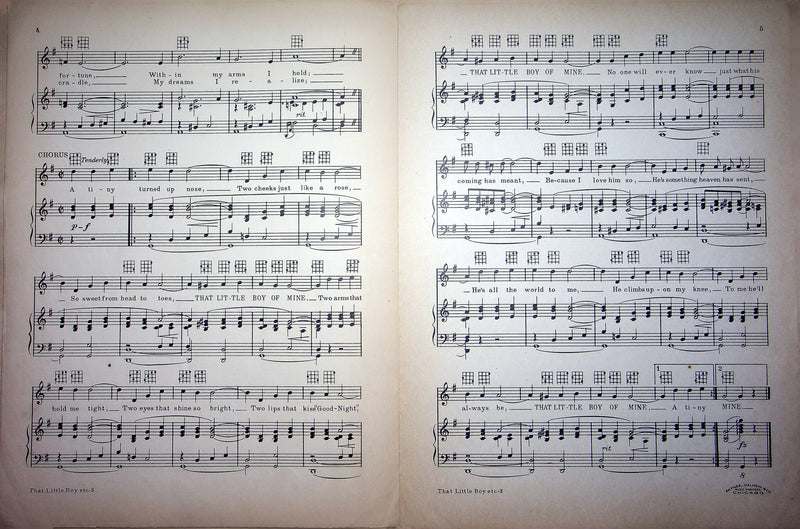 Vintage Sheet Music That Little Boy Of Mine 1929 Benny Meroff King Hirsch Piano 4