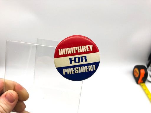 Humphrey for President Button Pinback 1.75" 1960s Red White Blue Hubert Campaign 2