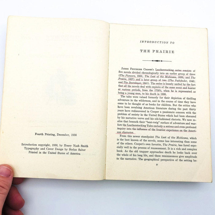 The Prairie Paperback James Fenimore Cooper 1956 American Wilderness Spy 8
