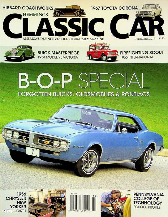 Hemmings Classic Car Magazine December 2019 Vol 16 # 3 B-O-P Special