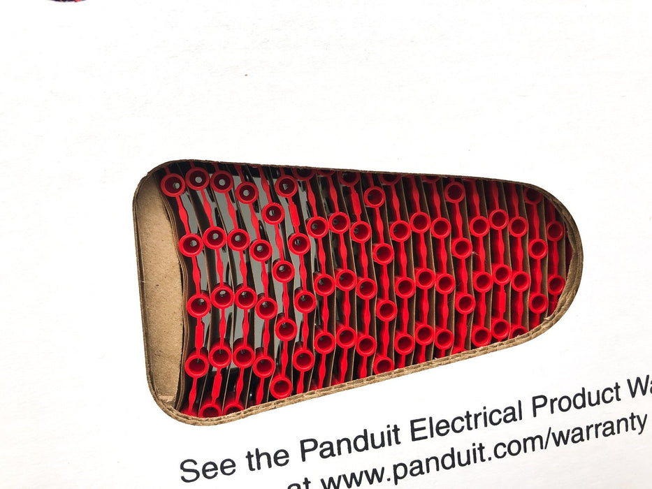 Panduit PV18-38RB-2K Vinyl Insulated Ring Terminal Red 18 AWG #10 Stud 2000pk 6