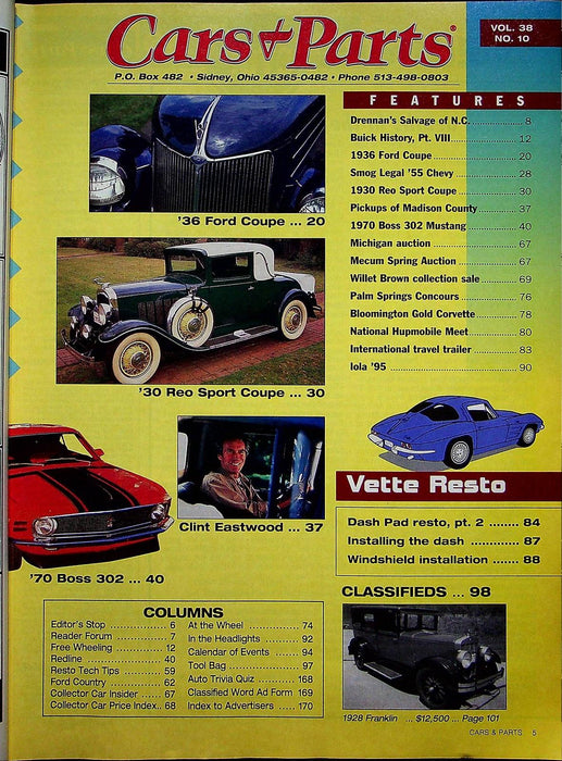 Cars & Parts Magazine October 1936 Ford Coupe, 1970 Boss 302 Mustang