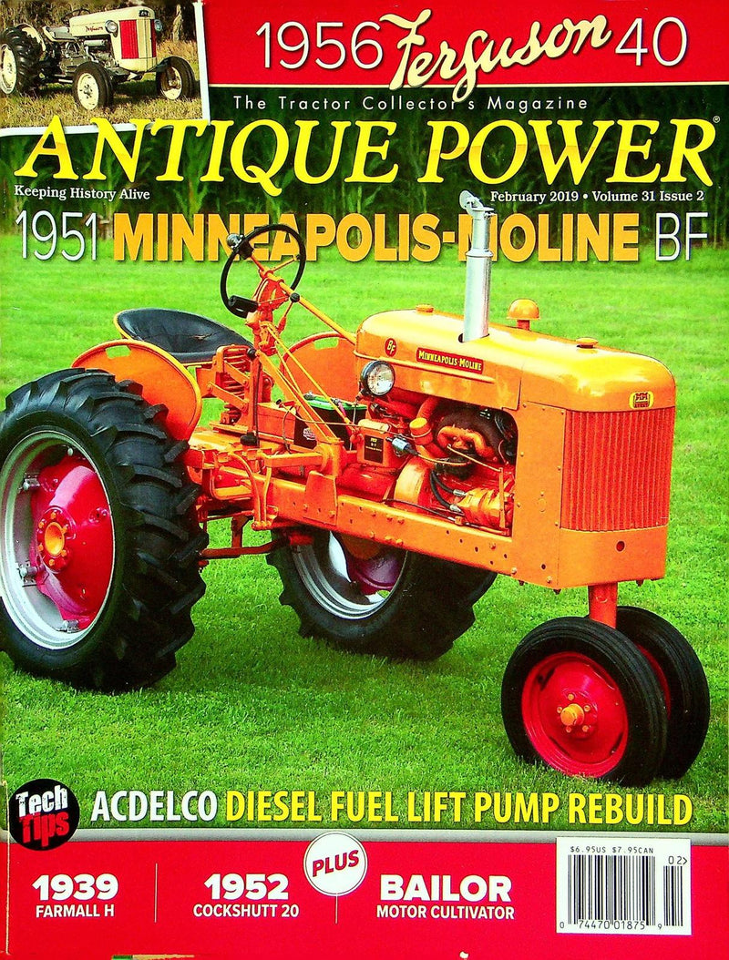 Antique Power Magazine February 2019 Vol 31 # 2 1951 Minneapolis-Moline BF