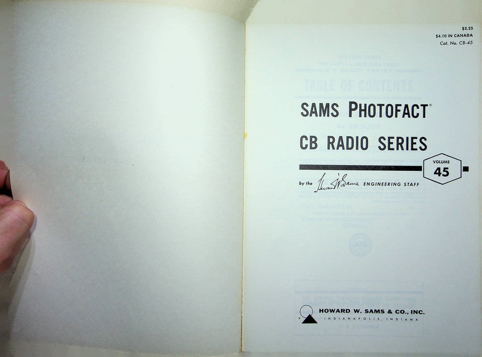 Sams Photofact CB Radio Series CB-45 April 1973 Fanon Johnson Kris Sharp Pace