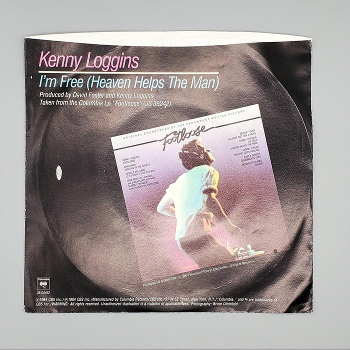 Kenny Loggins I'm Free Heaven Helps The Man Single Record Columbia 1984 2