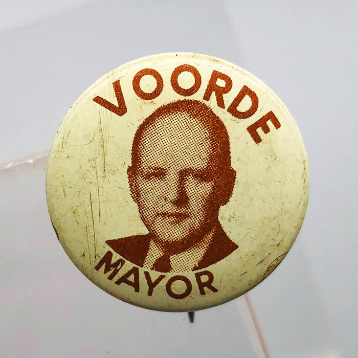 Voorde for Mayor Button Pin .75" South Bend Indiana Political Campaign Edward 11