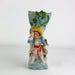 Occupied Japan Bisque Colonial Boy Sitting w/ Vine Bud Vase 6.25 Inches 1