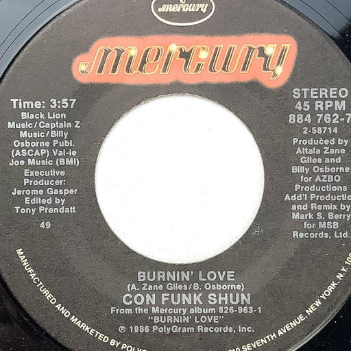 Con Funk Shun 45 RPM 7" Single Candy / Burnin' Love Record Mercury 1979 1