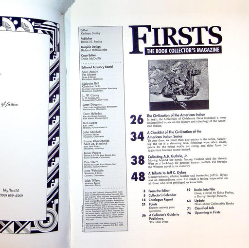 Firsts Magazine May 1996 Vol 6 No 5 Collecting A.B. Guthrie, Jr. 2