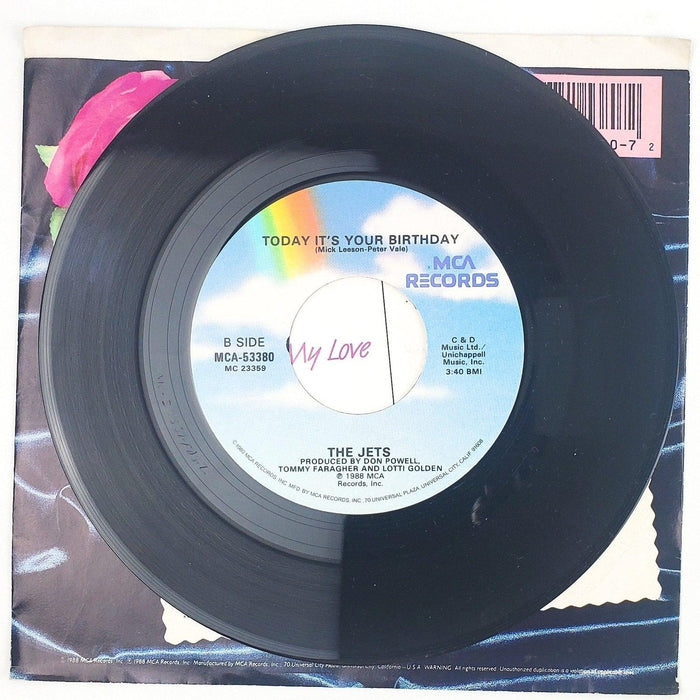 The Jets Sendin' All My Love Record 45 RPM Single MCA-53380 MCA Records 1988 4