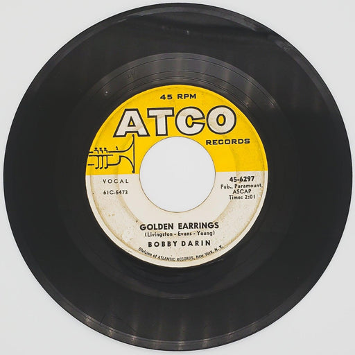 Bobby Darin Golden Earrings Record 45 RPM Single 45-6297 ATCO Records 1964 1