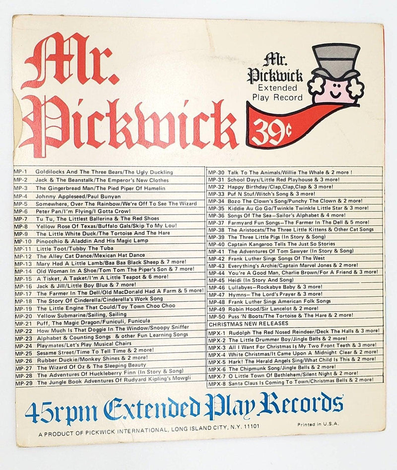 Playmates / Little Red Playhouse / 45 RPM EP Record Mr Pickwick MP-24 2