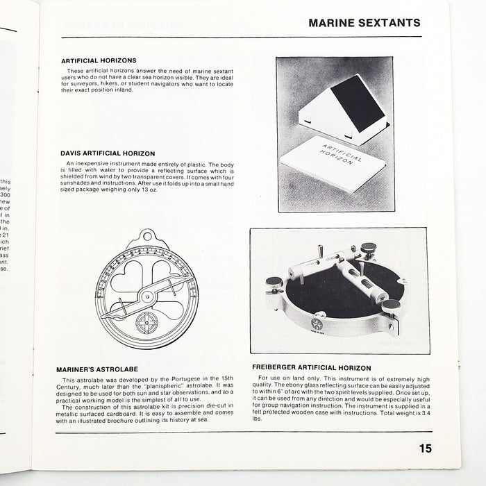 Celestaire Marine & Air Navigation Catalog 1985 Sextants, Compasses & More