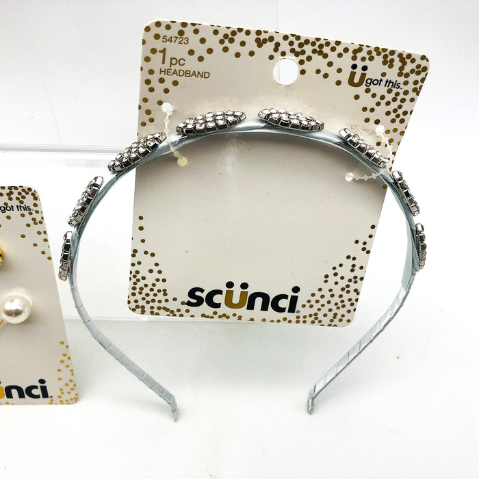 3-Piece Scunci Headband Hairband Hair Bobby Pins Sparkle Formal Wedding Prom