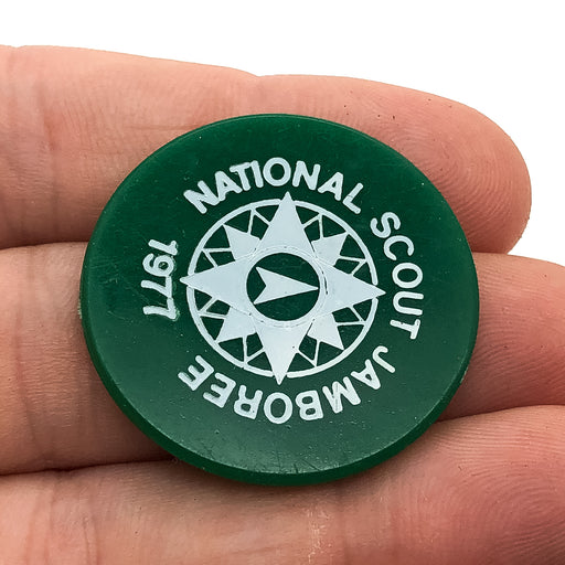 Boy Scouts of America Plastic Jamboree Chip Coin National 1977 Green 2
