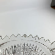 Vintage Candy Dish Serving Tray Oval UNCUT Clear Glass Patterned - 4.75"x7.25" 6