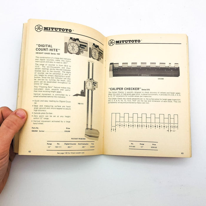 Mitutoyo Measuring Instruments Catalog Pamphlet No 800 MTI Corp Japan 1971 8