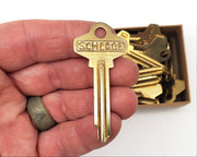 50x Schlage 35-182 Key Blanks Wafer Gold Tone NOS 1