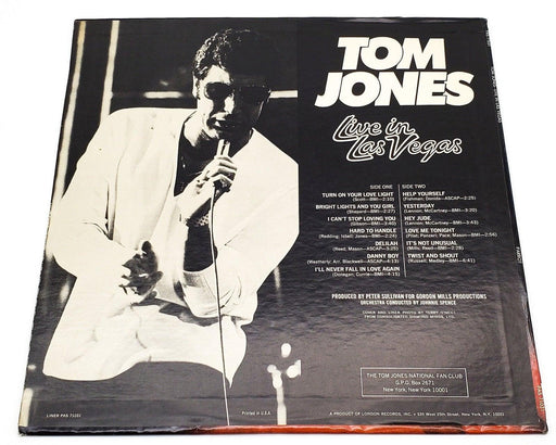Tom Jones Live In Las Vegas 33 RPM LP Record Parrot 1969 PAS 71031 2