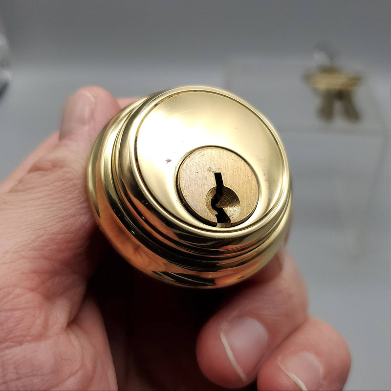 Schlage Mortise Lock Cylinder 20-001 E Keyway Brass 605 1-1/4" Length NOS