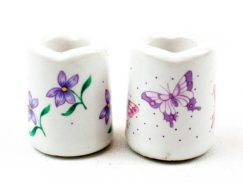 Vintage Russ Miniatures - Bell and Candle Holders | Made in Taiwan