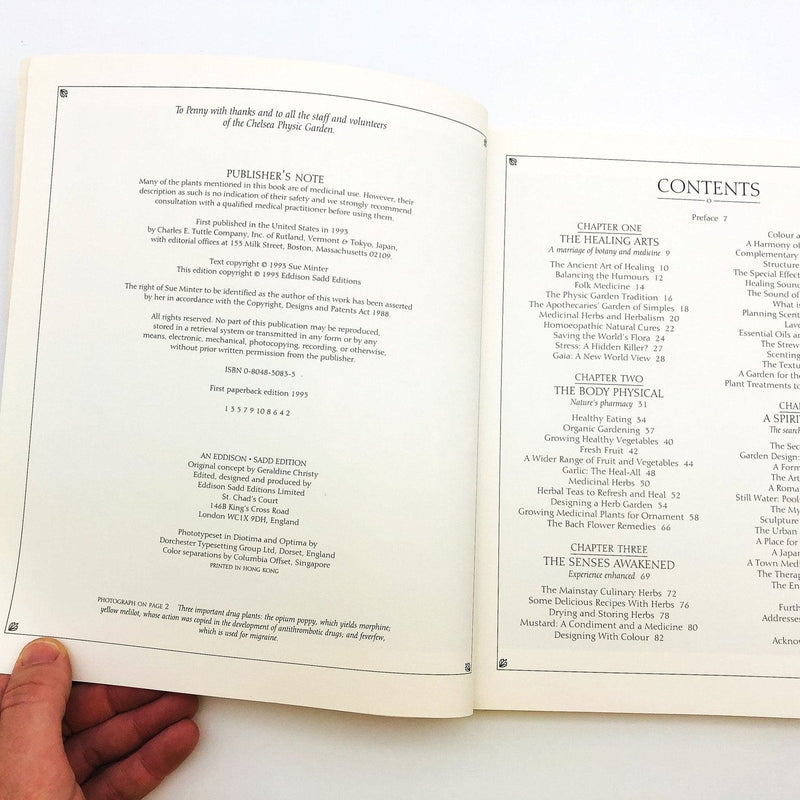 The Healing Garden Paperback Sue Minter 1995 Natural Haven Body Senses Spirit 7