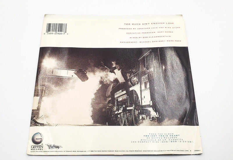 Jimmy Barnes Too Much Ain't Enough Love Record 45 RPM Single Geffen 1988 Promo 2