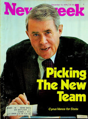 Newsweek Magazine December 13 1976 Picking The New Team, Cyrus Vance For State 1