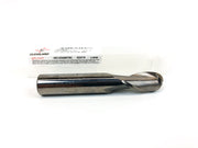 Solid Carbide Ball End Mill 1/2" Mill 1" LOC 3" OAL 2 Flute Cleveland C60956 1