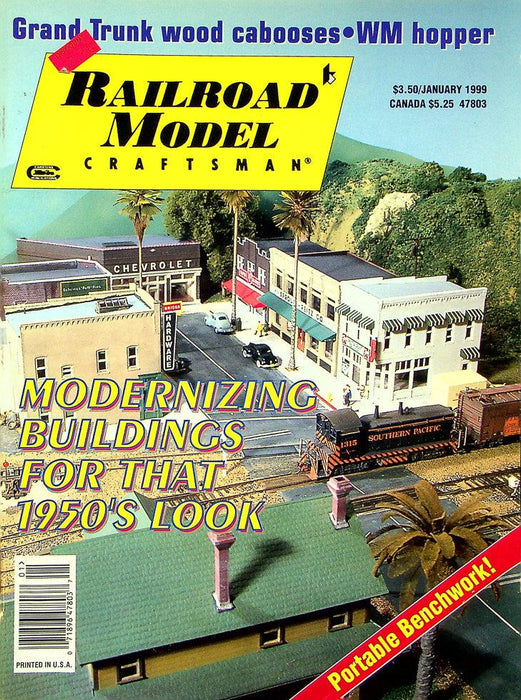 Railroad Model Craftsman Magazine January 1999 Vol 67 No 8 Modernizing Buildings