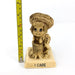 R & W Berries I Care Figurine Little Girl Straw Hat Statue Tree Trunk 9106 10