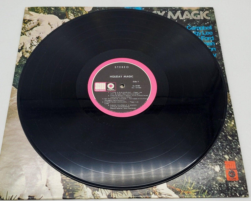 Holiday Magic 33 RPM LP Record Capitol Glen Campbell, Wayne Newton & More 5