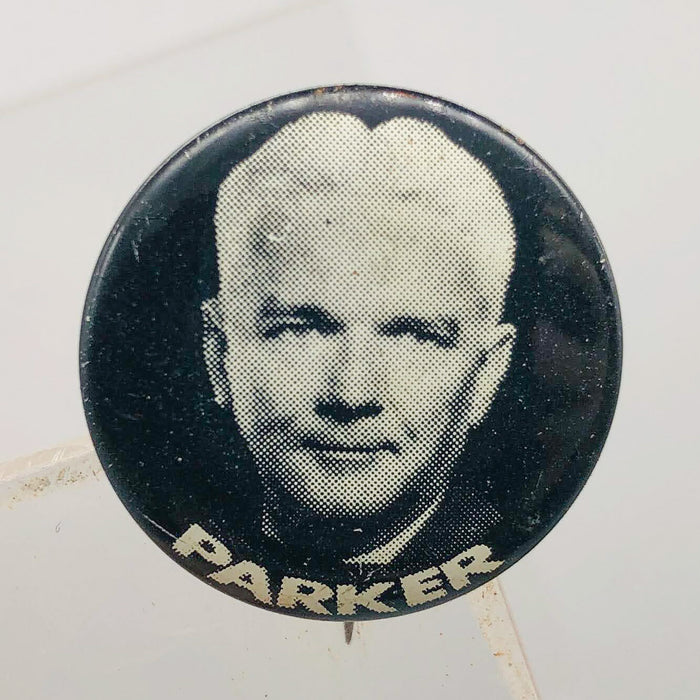 Parker Political Campaign Button Pin .875" Lithographers Union Label Vintage 9