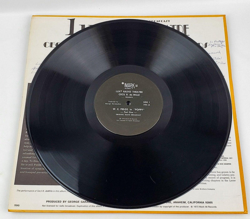 W.C. Fields Lux Radio Theatre Presents Poppy Record 33 RPM LP 595 Mark 56 1973 4