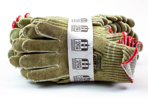 12prs Cut Resistant Work Gloves Medium Polyester 7 Gauge Knit A4 Pip 07-KA740 1