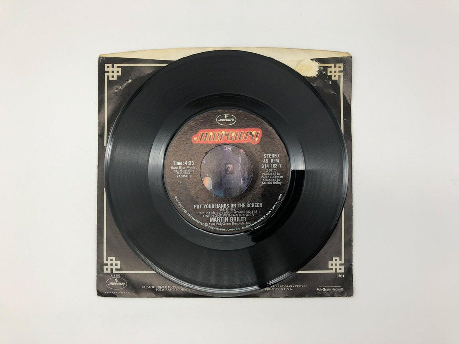Martin Briley One Night With a Stranger Record 45 Single 814 182-7 Mercury 1983 4